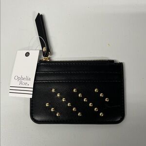 Black Studded Women's Card Holder
